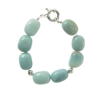 Bracelet Gemshine avec des pierres précieuses d'aigue-marine bleue 3