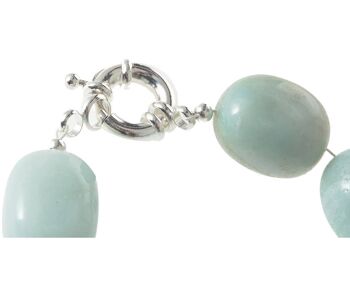 Bracelet Gemshine avec des pierres précieuses d'aigue-marine bleue 2