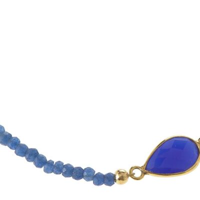 Gemshine Armband mit blauen Saphir Edelsteinen