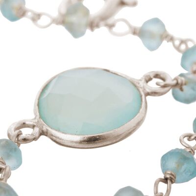 Gemshine bracelet with sea green chalcedony gemstones