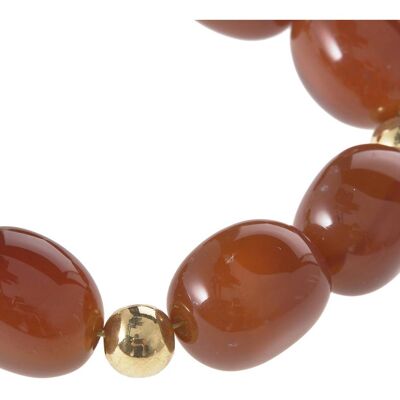 Gemshine bracelet with reddish brown carnelian gemstones