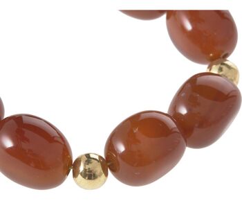 Bracelet Gemshine avec des pierres précieuses de cornaline brun rougeâtre 1