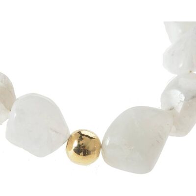 Bracelet Gemshine avec des pierres précieuses de jade blanc de haute qualité