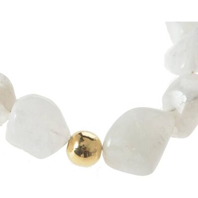 Gemshine bracelet with white jade gemstones in high quality