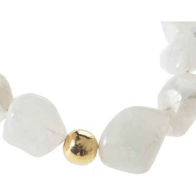 Gemshine bracelet with white jade gemstones in high quality