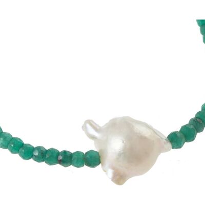 Bracelet Gemshine - avec perle de culture baroque blanche