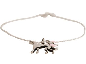 Bracelet lévrier Gemshine avec pendentif en quartz rose 925 syllabes 2