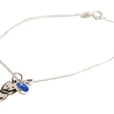 Gemshine bracelet Yorkshire Terrier dog with blue sapphire