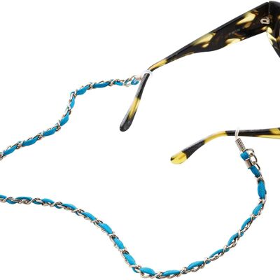 Catena per occhiali Gemshine: occhiali da sole, occhiali da lettura blu turchese