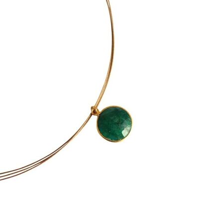 Gemshine CANDY Set Halskette und Ohrstecker mit Smaragd