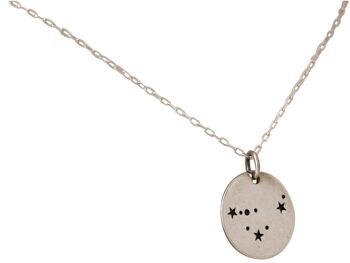 Gemme. Collier constellation cosmique avec horoscope 1