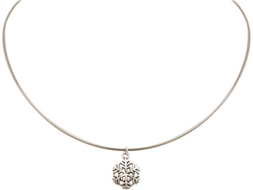 Gemshine Damen Halskette SCHNEEFLOCKE in 925 Silber