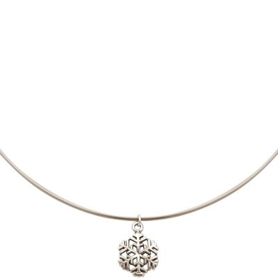 Gemshine Damen Halskette SCHNEEFLOCKE in 925 Silber