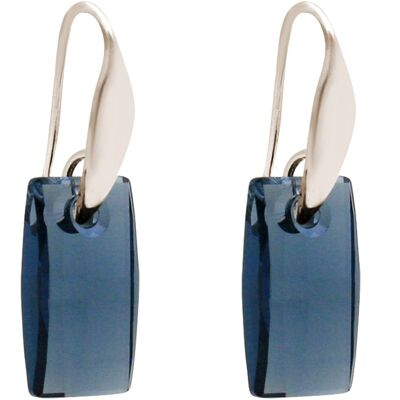 Gemshine Women's Earrings Denim Blue Rod MADE WITH SWAROVSKI
