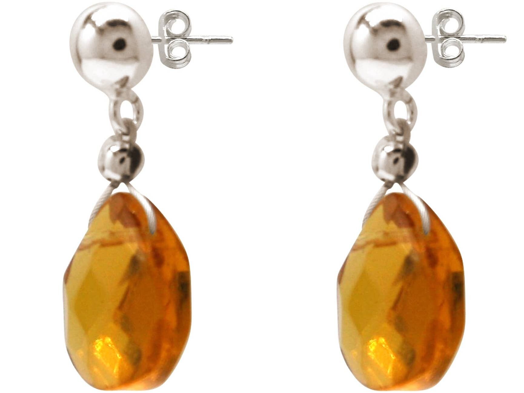 Orecchini da donna Gemshine con gocce di citrino giallo oro