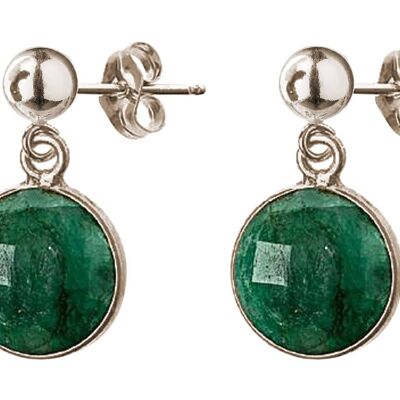 Gemshine women's earrings with green emeralds 925 silver