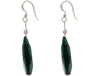 Boucles d'oreilles pour femmes Gemshine avec quartz tourmaline vert foncé 2