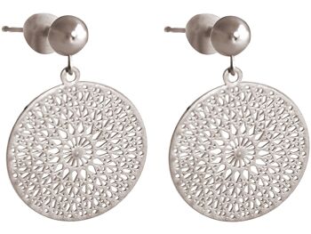 Boucles d'oreilles femme Gemshine yoga mandala cercle rond 2,5 cm 1