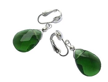 Boucles d'oreilles femme Gemshine, boucles d'oreilles clip en argent 925 avec tourmaline 2