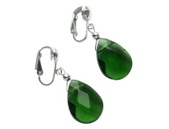 Boucles d'oreilles femme Gemshine, boucles d'oreilles clip en argent 925 avec tourmaline 1