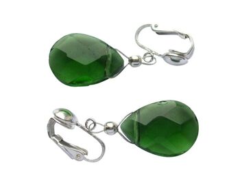 Boucles d'oreilles femme Gemshine, boucles d'oreilles clip en argent 925 avec tourmaline 3