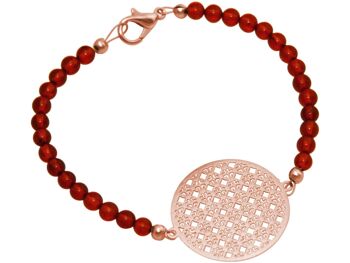 Bracelet Gemshine Femme : Yoga Mandala et Ambre Argent 4