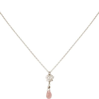 Gemshine - Collar de mujer de plata 925 con flor de loto YOGA