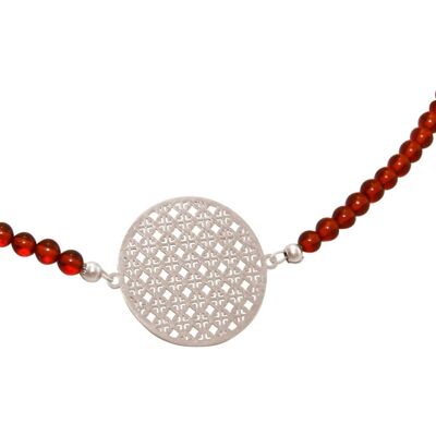 Gemshine Women's Choker Necklace: Yoga Mandala and Amber