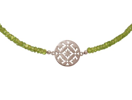 Gemshine Damenhalskette Choker: Yoga Mandala und grüne