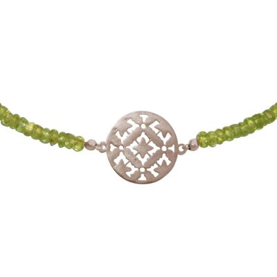 Gemshine Women's Necklace Choker: Yoga Mandala and Green