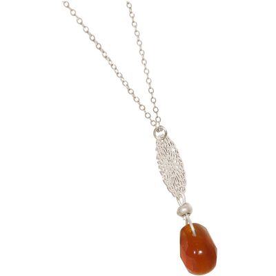 Gemshine women's necklace with mandala and carnelian gemstone
