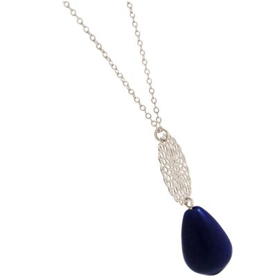 Gemshine women's necklace with mandala and lapis lazuli