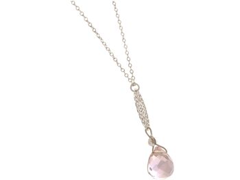 Collier femme Gemshine - avec mandala et quartz rose 1