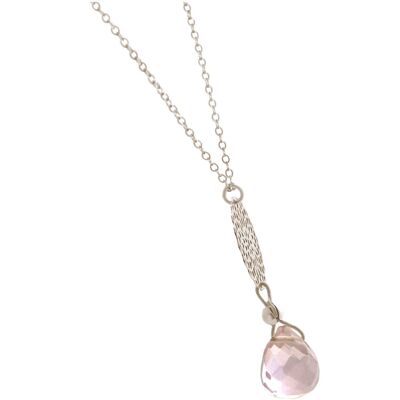 Gemshine women's necklace - with mandala and rose quartz