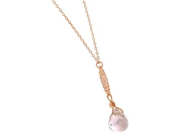 Collier femme Gemshine - avec mandala et quartz rose 4