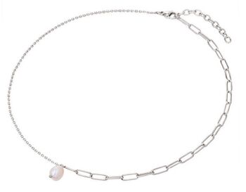 Collier femme Gemshine avec perle de culture blanche en argent 925 1