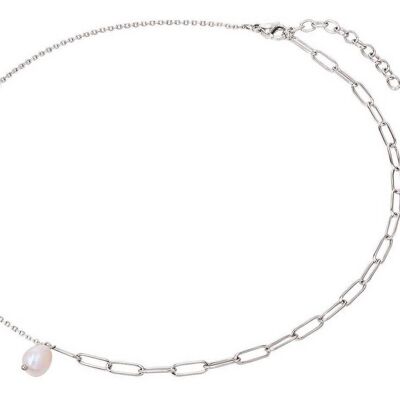 Gemshine women's necklace with white cultured pearl in 925 silver