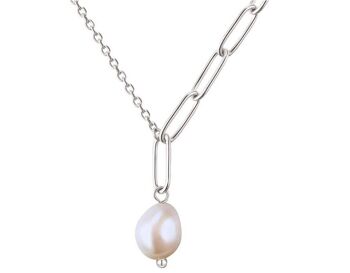 Collier femme Gemshine avec perle de culture blanche en argent 925 2