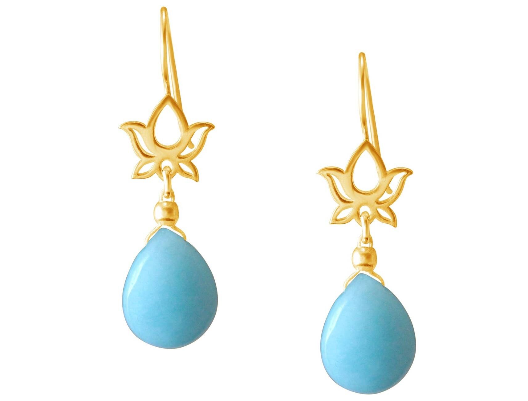 Gemshine Damenohrringe aus 925 Silber hochwertig vergoldet m