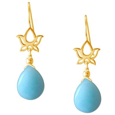 Boucles d'oreilles pour femmes Gemshine en argent 925 plaqué or de haute qualité