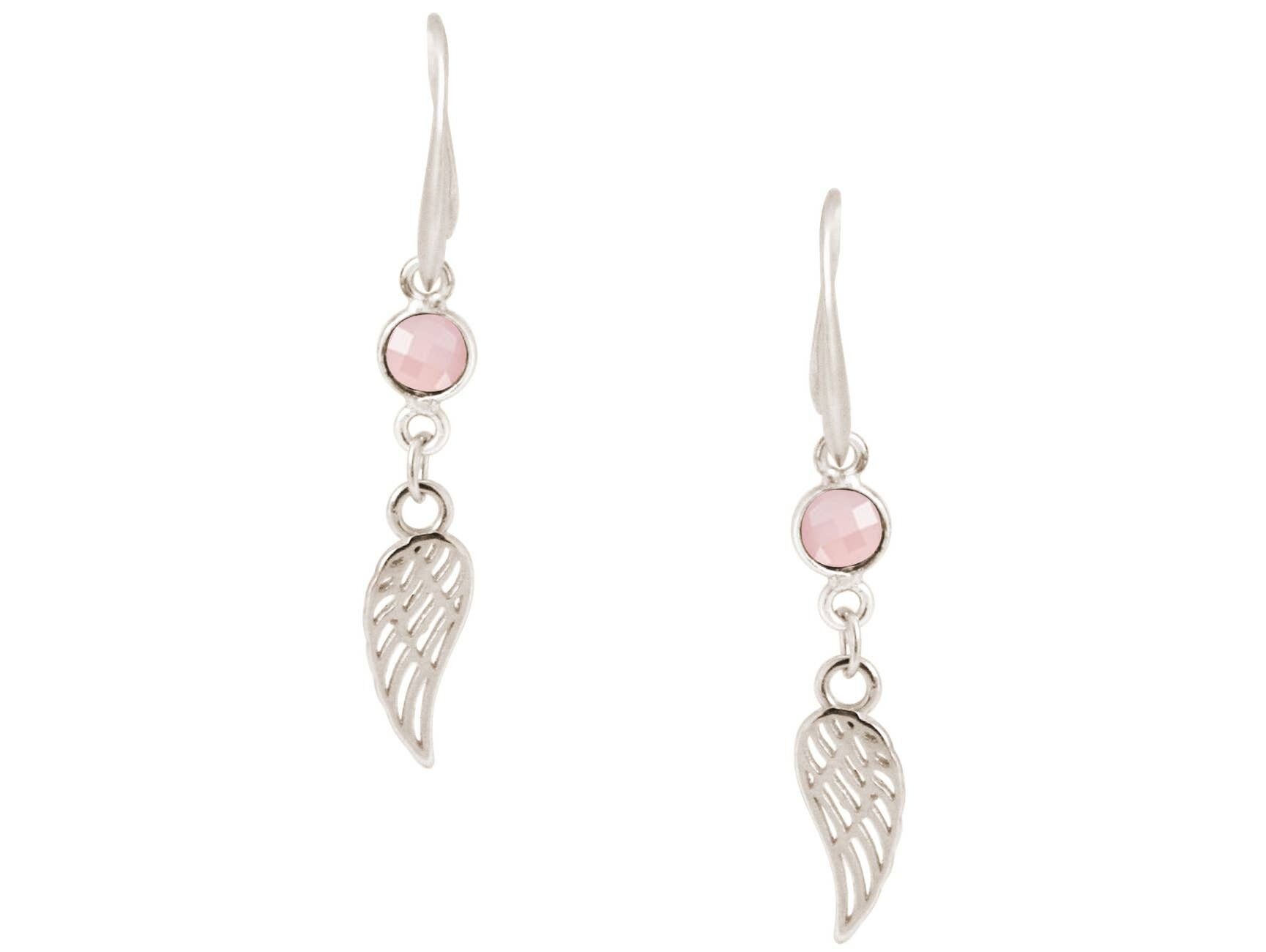 Gemshine orecchini da donna WINGS angelo custode con rose