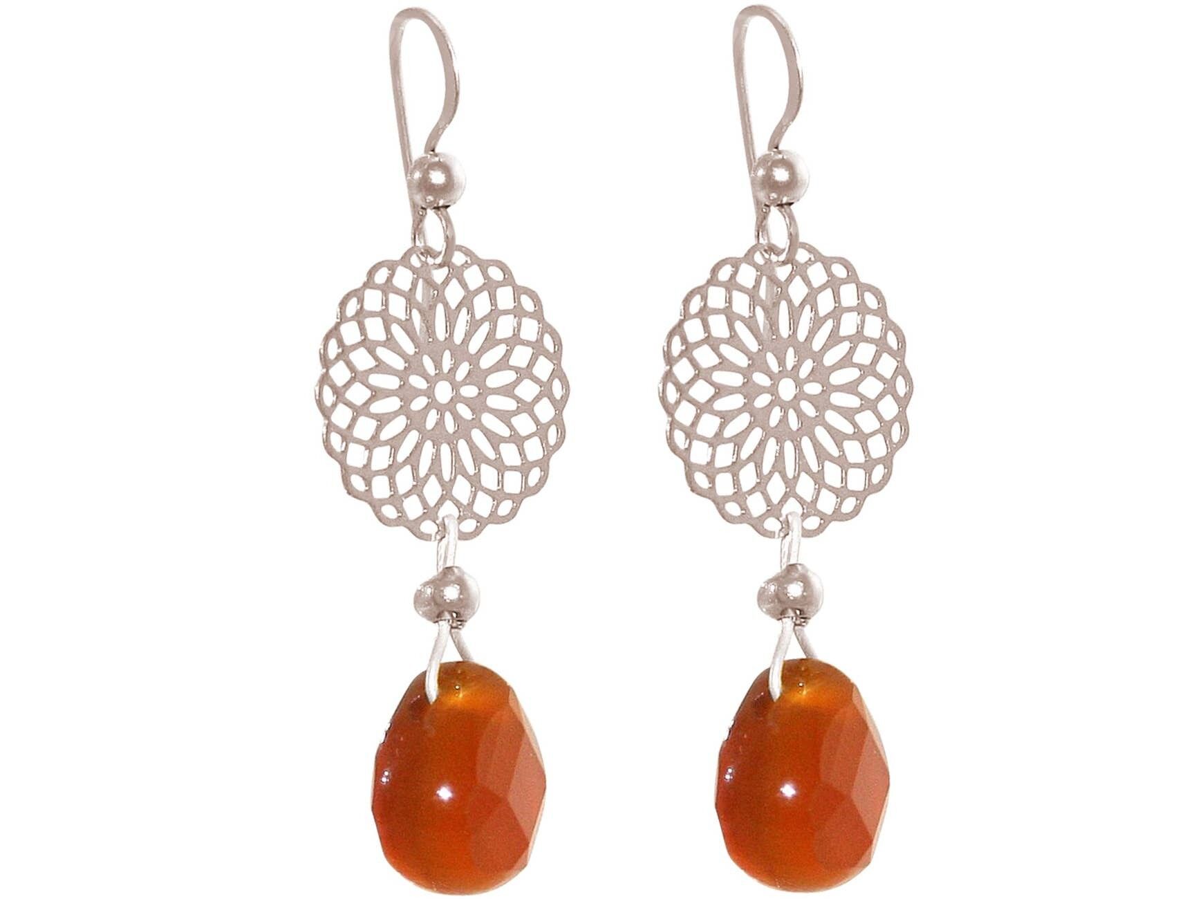 Carnelian deals chandelier earrings