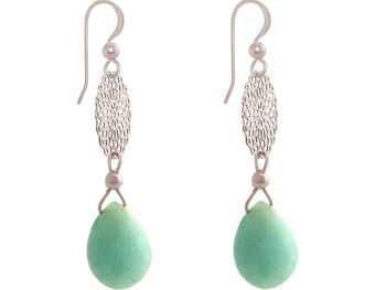Boucles d'oreilles femme Gemshine avec mandalas et lustre turquoise 2
