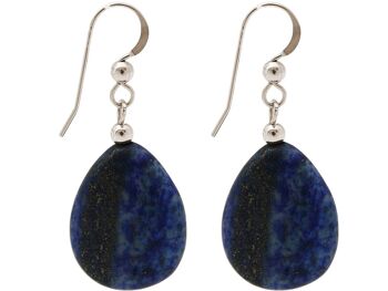 Boucles d'oreilles pour femmes Gemshine avec lapis-lazuli bleu naturel 1