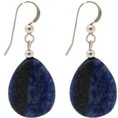 Gemshine women's earrings with natural blue lapis lazuli
