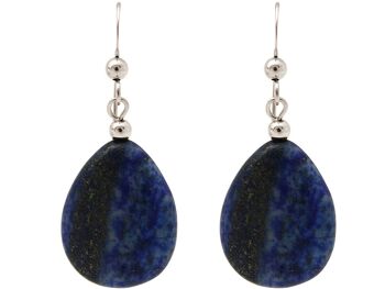 Boucles d'oreilles pour femmes Gemshine avec lapis-lazuli bleu naturel 3