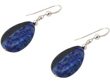 Boucles d'oreilles pour femmes Gemshine avec lapis-lazuli bleu naturel 2