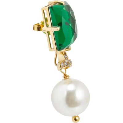 Orecchini Gemshine Drop Stud con Quarzo Tormalina Verde