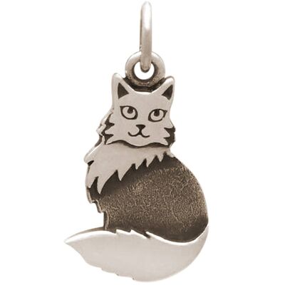 Pendentif Gemshine fluffy cat ou tomcat FLUFFY en 925