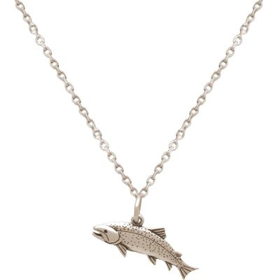 Gemshine necklace 3-D fishing trout for lake fishing